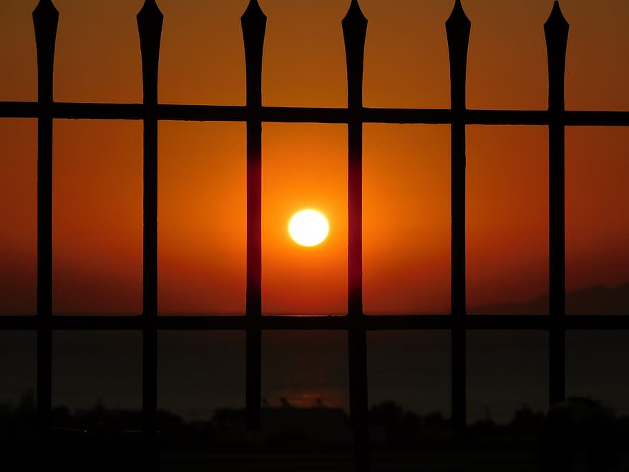 sunset, bar, sea, ocean, mediterranean, looking, relaxing, orange color HD wallpaper