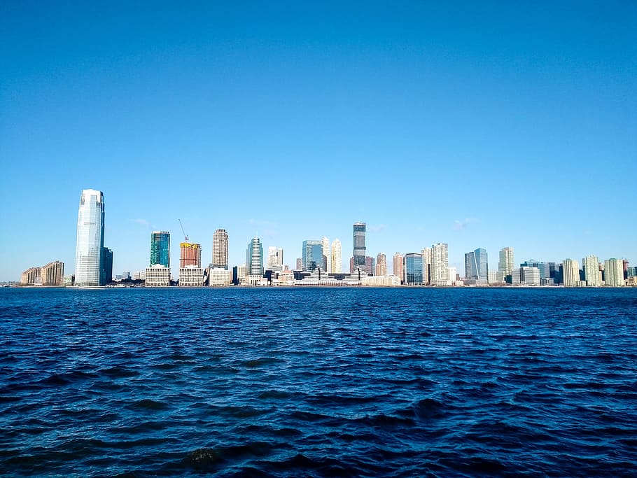 architecture, sky, waters, skyline, city, urban landscape, skyscraper HD wallpaper