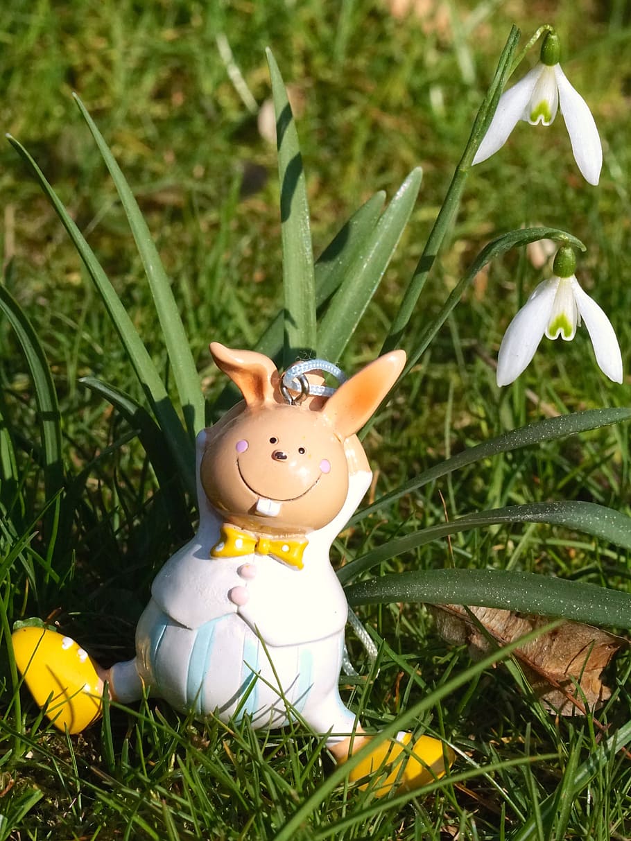 easter, easter decoration, bunny, easter bunny, hare, spring HD wallpaper