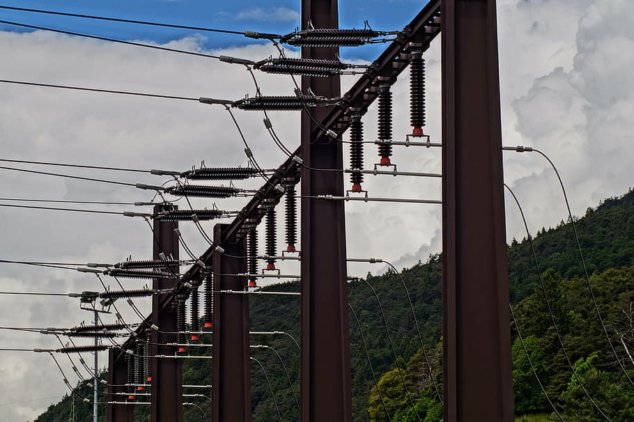 substation, current, electricity, energy, technology, power supply HD wallpaper