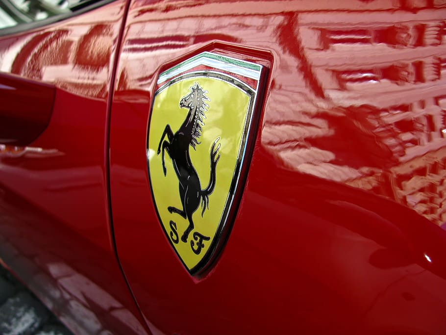Ferrari logo, brno, racing car, automobiles, vehicles, motors, HD wallpaper