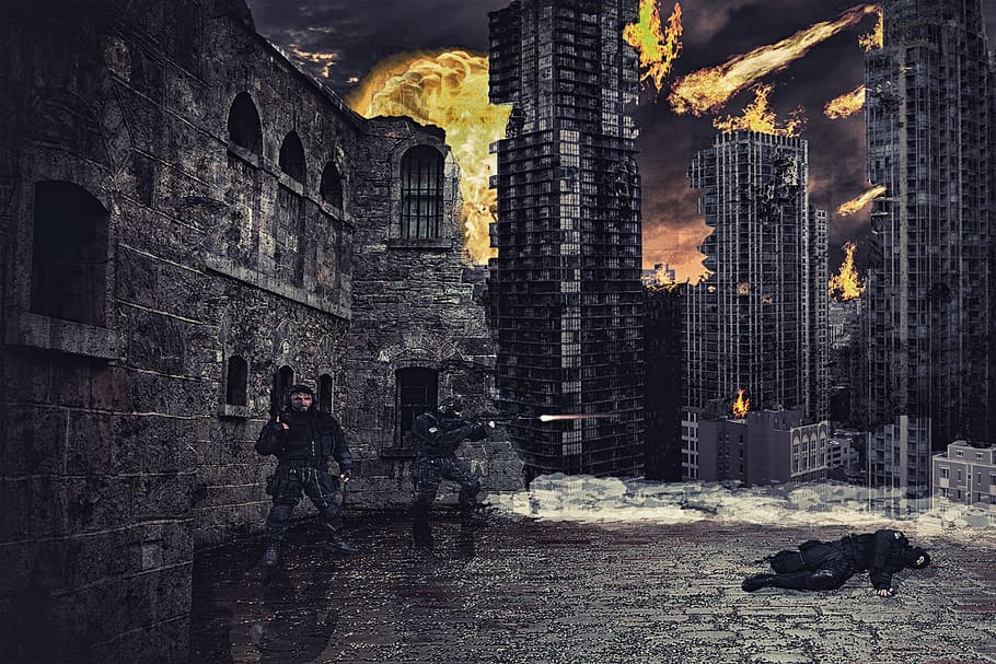 war, destruction, armageddon, apocalypse, disaster, burn, explosion, HD wallpaper