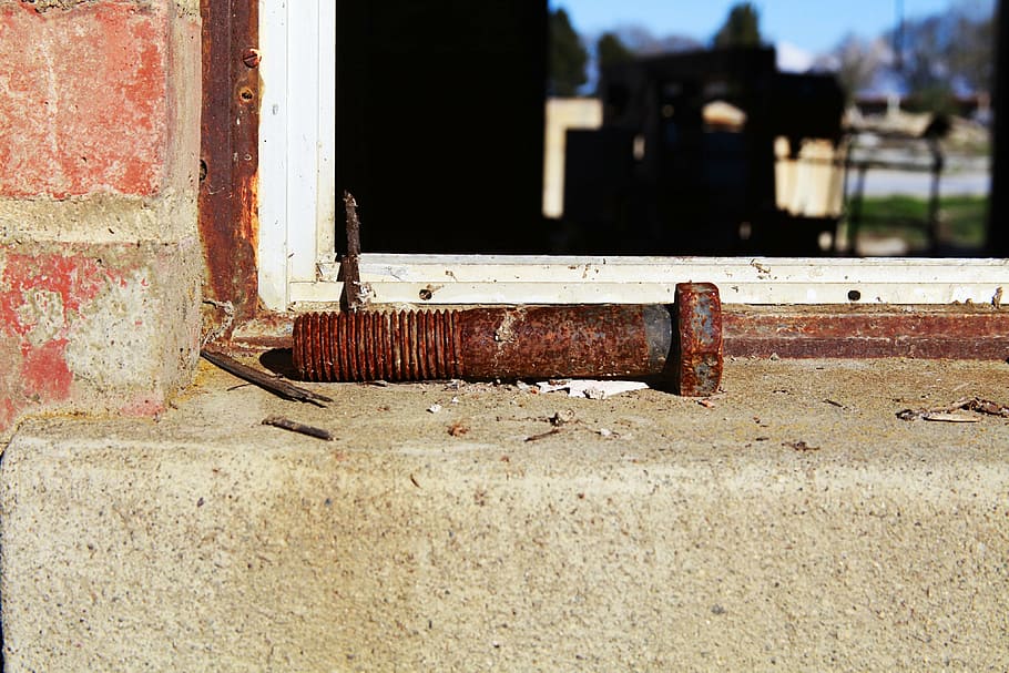 old, rusty, bolt, screw, grunge, vintage, metal, dirty, wall HD wallpaper