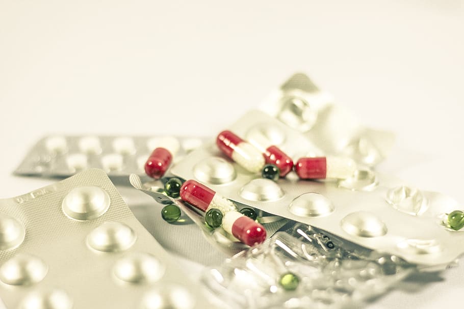 selective focus photography of medication pills, cure, drug HD wallpaper