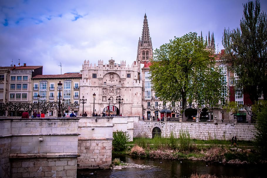 burgos, gate, old, architecture, building, entrance, ancient HD wallpaper