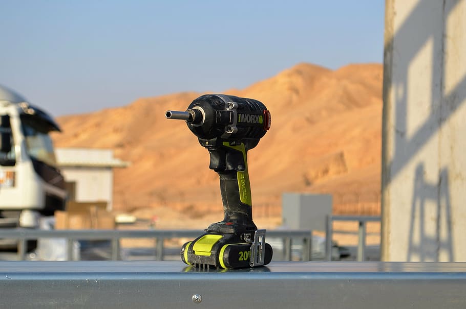 drilling machine, power, work, technology, focus on foreground HD wallpaper