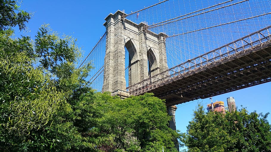 brooklyn, bridge, cityscape, architecture, built structure HD wallpaper