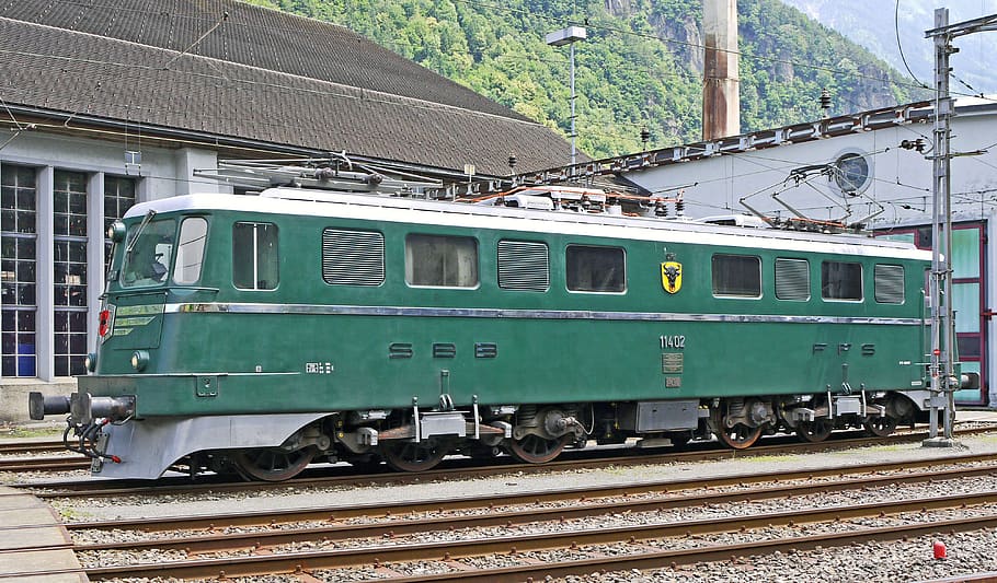 gotthard locomotive, sbb historic, kantonslok, famous, mountain range, HD wallpaper