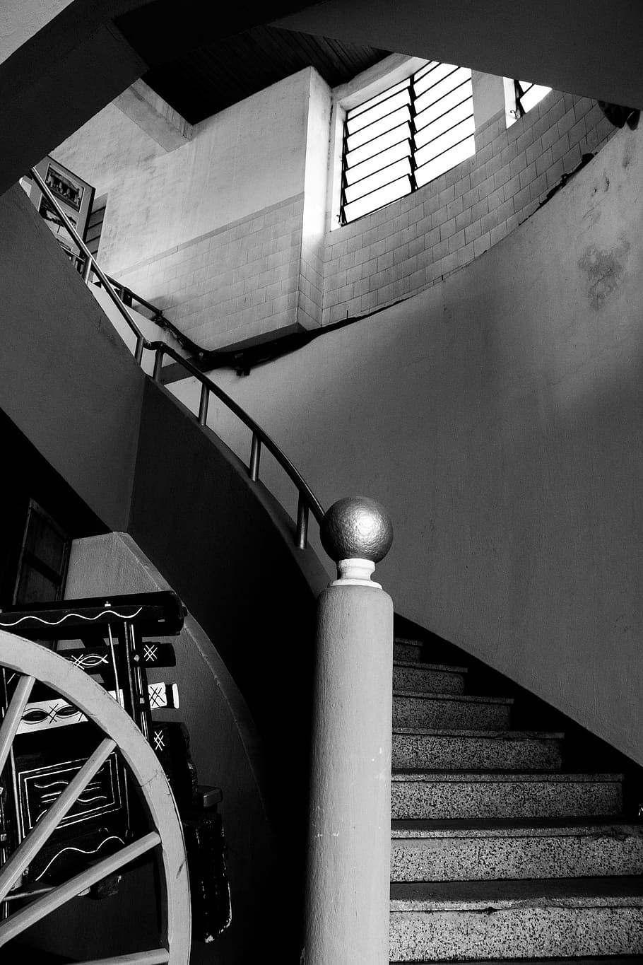 ladder, architecture, ramp support, built structure, staircase HD wallpaper