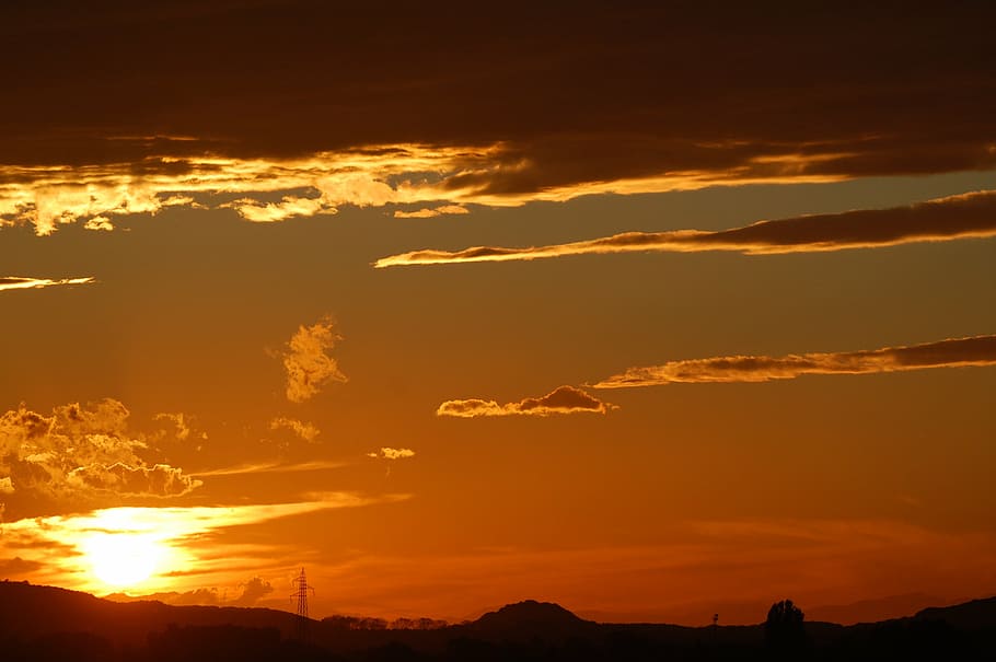 sunset, sky, clouds, cloud - sky, scenics - nature, beauty in nature HD wallpaper