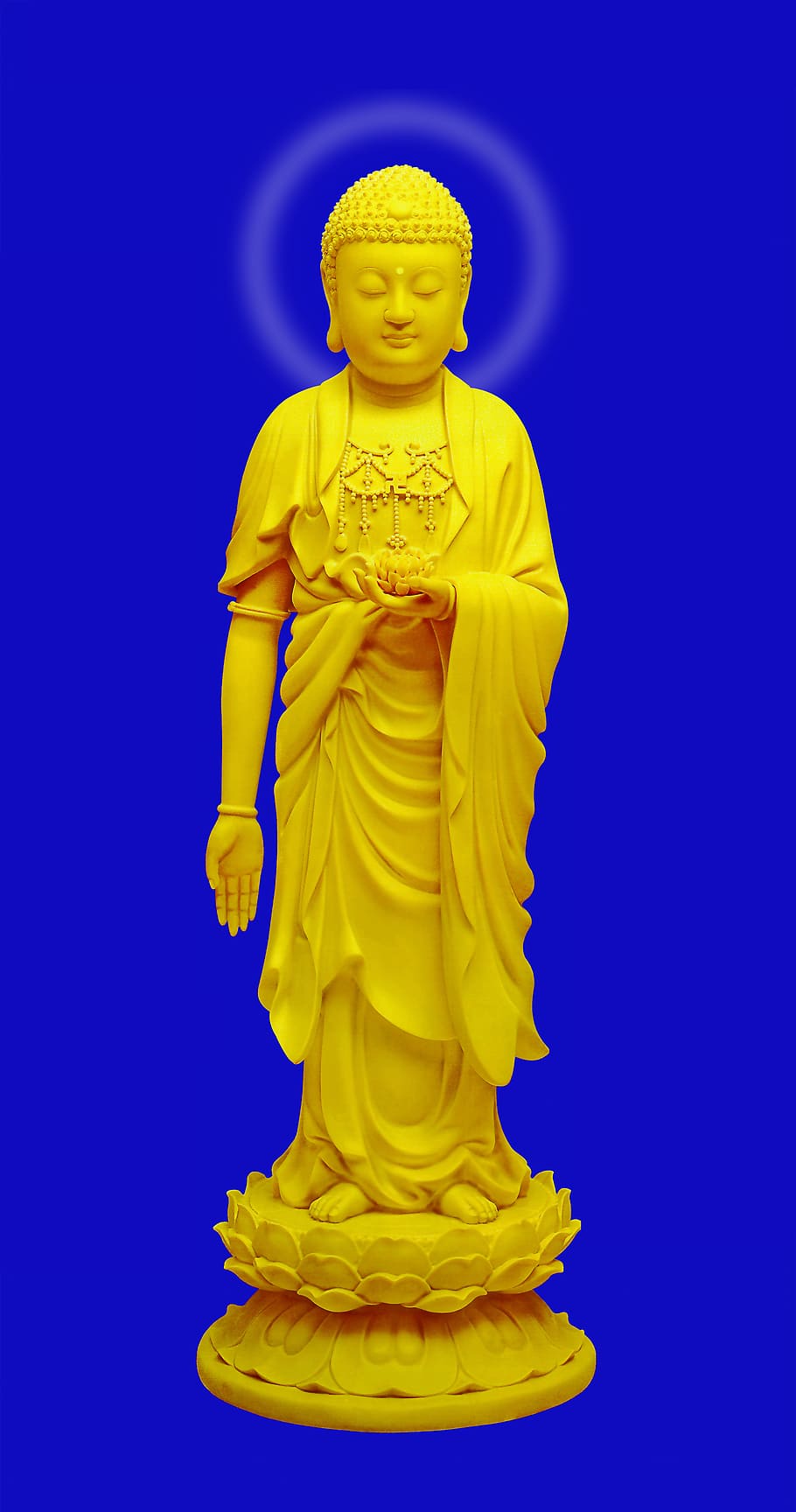 Amitabha, Male Model Amitabha Buddha, buddhas, statue, buddhism, HD wallpaper