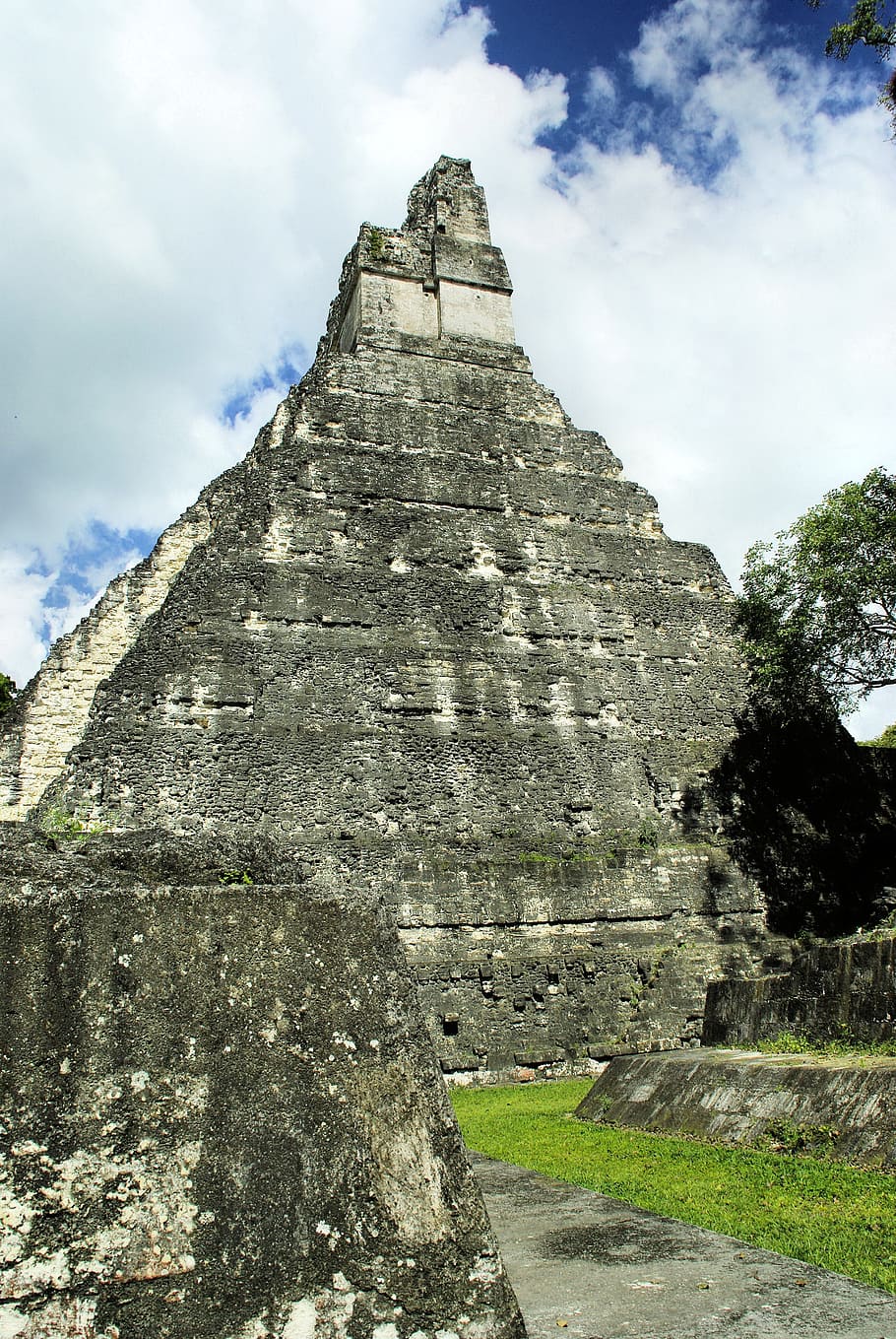 guatemala, tikal, great pyramid, maya, civilization, columbian, HD wallpaper