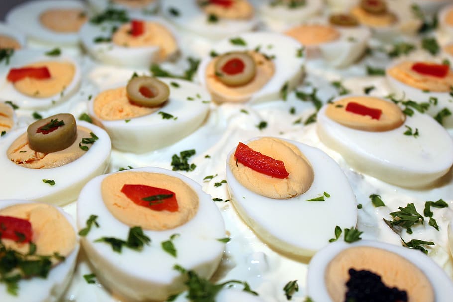 Egg, Buffet, Cold, Delicious, cold buffet, hearty, food, benefit from HD wallpaper