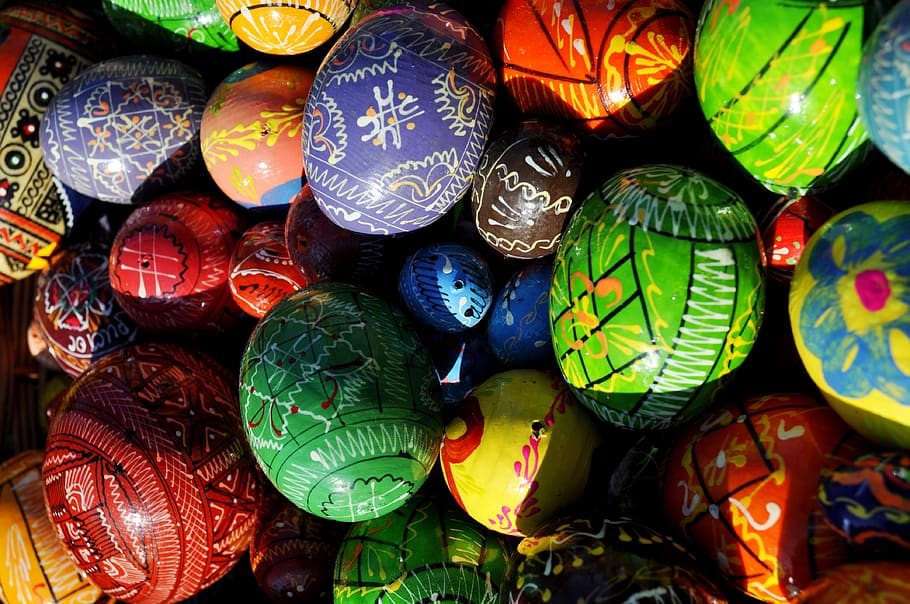 the ceremony, traditional, easter eggs, handcrafted, multi colored HD wallpaper