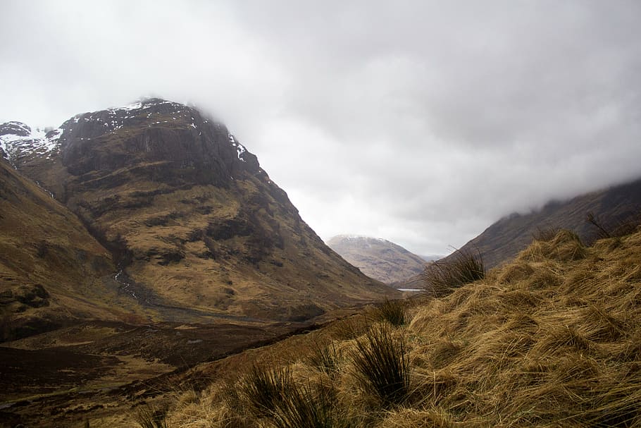photo of mountain trail, scotland, water, lake, trees, nature, HD wallpaper