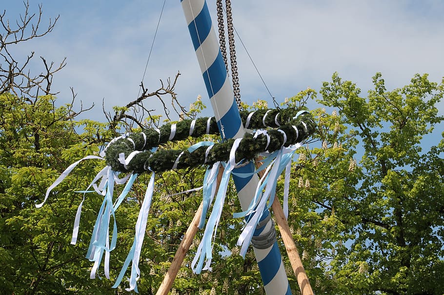 sky, nature, tree, maypole, plant, growth, day, cloud - sky HD wallpaper