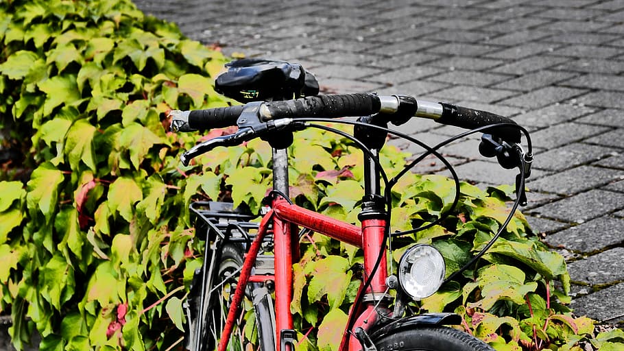 Bike, Old, Retro, Metal, Vintage, retro look, red, ajar, bicycle, HD wallpaper