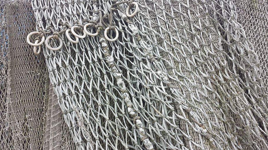 grayscale photo of gray hammock, network, fishing net, close HD wallpaper
