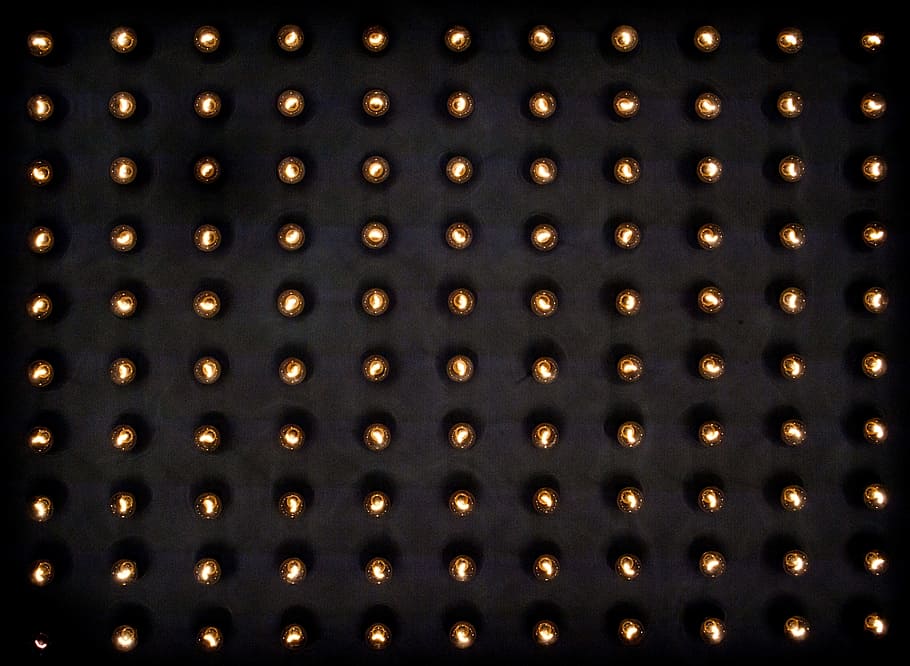 bunch gray beads, bulb, pattern, design, technology, texture HD wallpaper