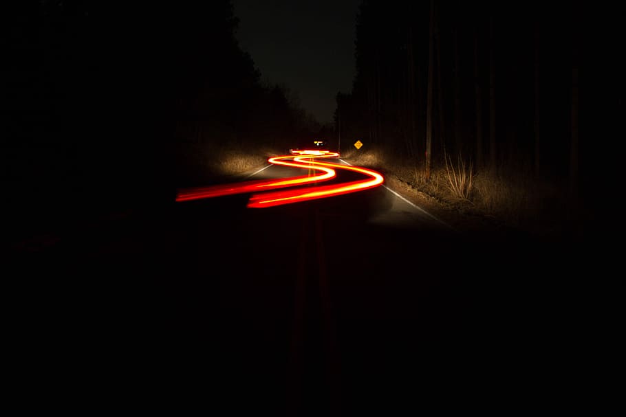 time-lapse photography of vehicle lights, untitled, night, road HD wallpaper