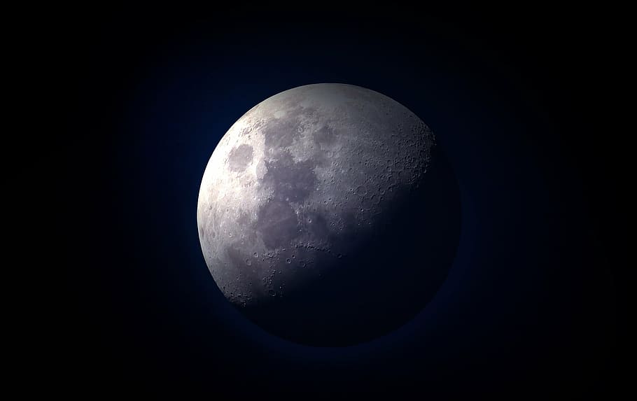 selective photography of moon, full moon, moonlight, close HD wallpaper