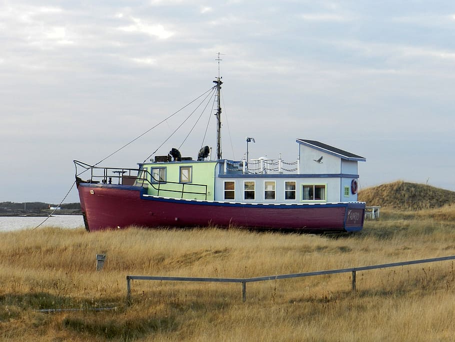 Boat, Ship, Stranded, Shipwreck, nautical, vessel, marine, maritime HD wallpaper
