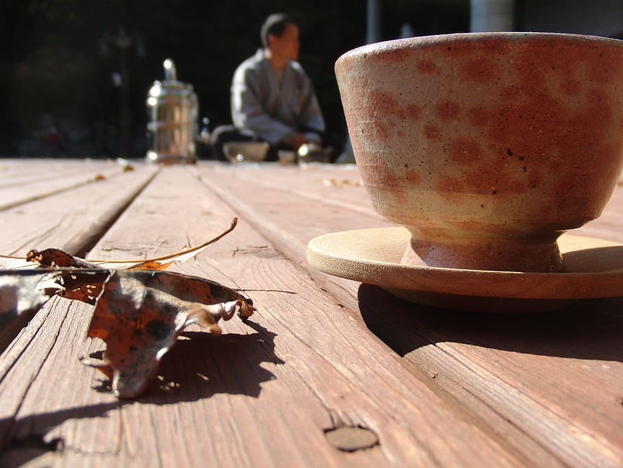 korea, cup, tee, buddha, teacup, meditation, wood - material HD wallpaper