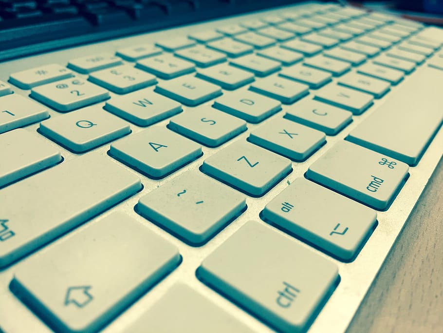 white computer keyboard, mac, business, modern, office, desk HD wallpaper