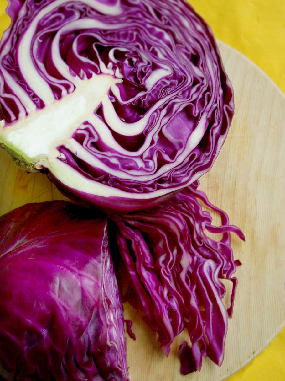 red cabbage, cut, vegetables, eat, food, healthy, freshness HD wallpaper