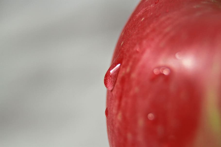 Drop, Apple, Water, Fruit, Sweet, summer, healthy, ripe, organic HD wallpaper
