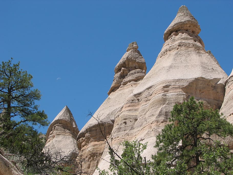 tent rocks, desert, kasha-katuwe, sandstone, valley, dry, rock formation, HD wallpaper