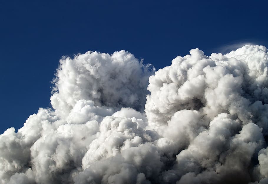 grey clouds, smoke, fire, sky, danger, emergency, blaze, explosion HD wallpaper