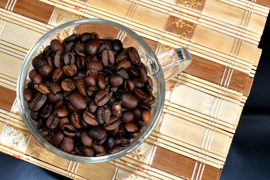 coffee, background, arabica, krupnyj plan, brown, coffee beans HD wallpaper