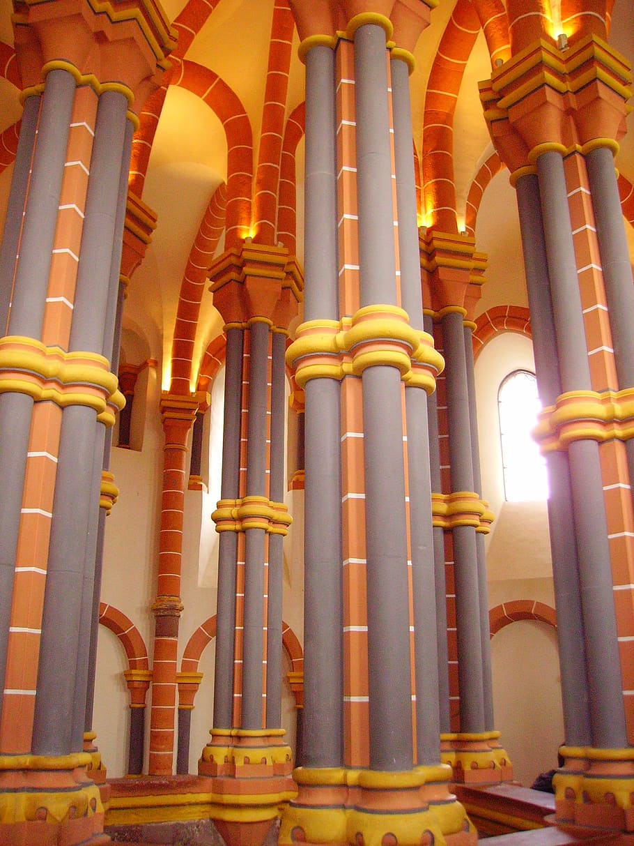 Columnar, Chapel, Castle, Old, Building, old building, restored HD wallpaper