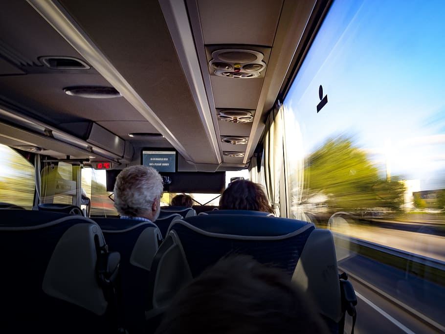 bus, transportation, journey, passenger, drive, traffic, mode of transportation HD wallpaper