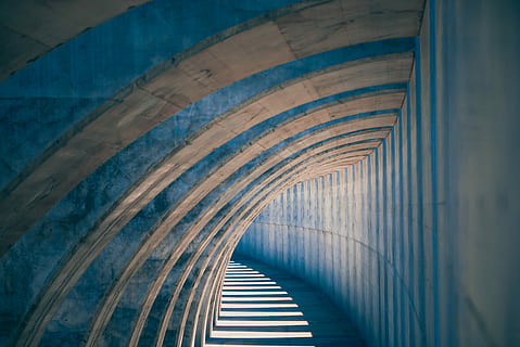 gray painted wall, concrete wall optical illusion photography HD wallpaper