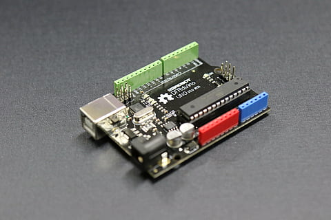 black, red, and green circuit board, arduino, electron, electric HD wallpaper