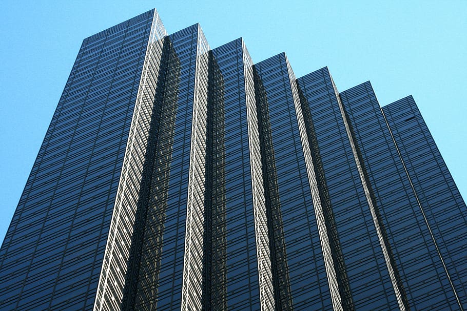low angle photo of gray concrete buildings during daytime, architecture HD wallpaper