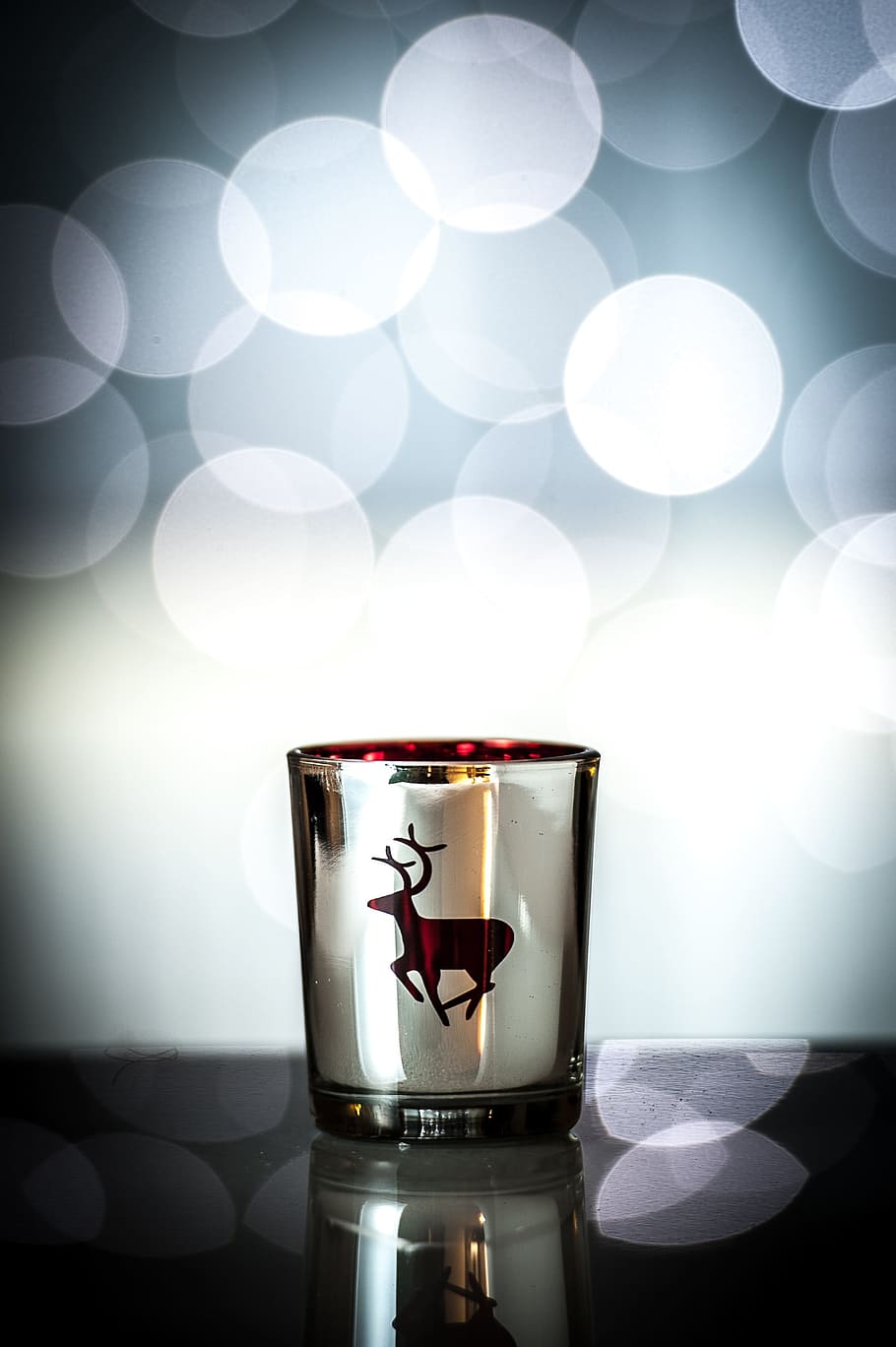 background, bright, shiny, christmas, glass, tealight, deco HD wallpaper