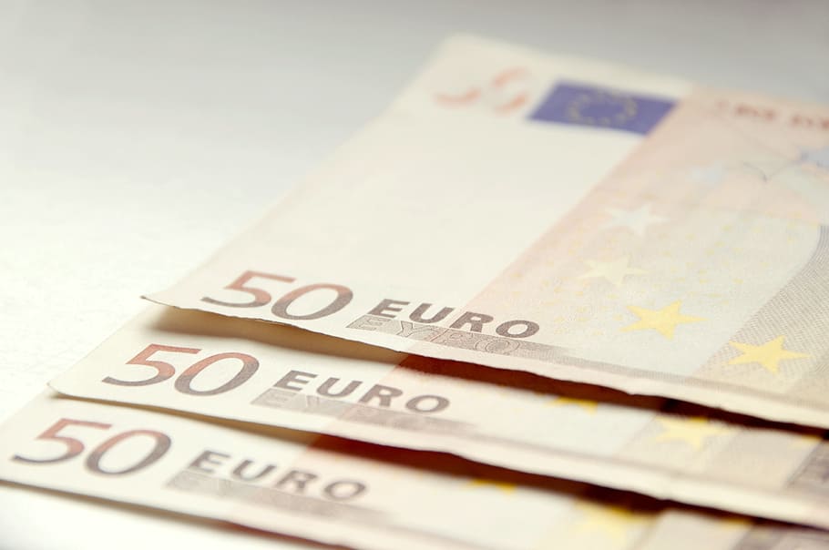 three 500 Euro banknotes, money, cash, finance, paper currency HD wallpaper