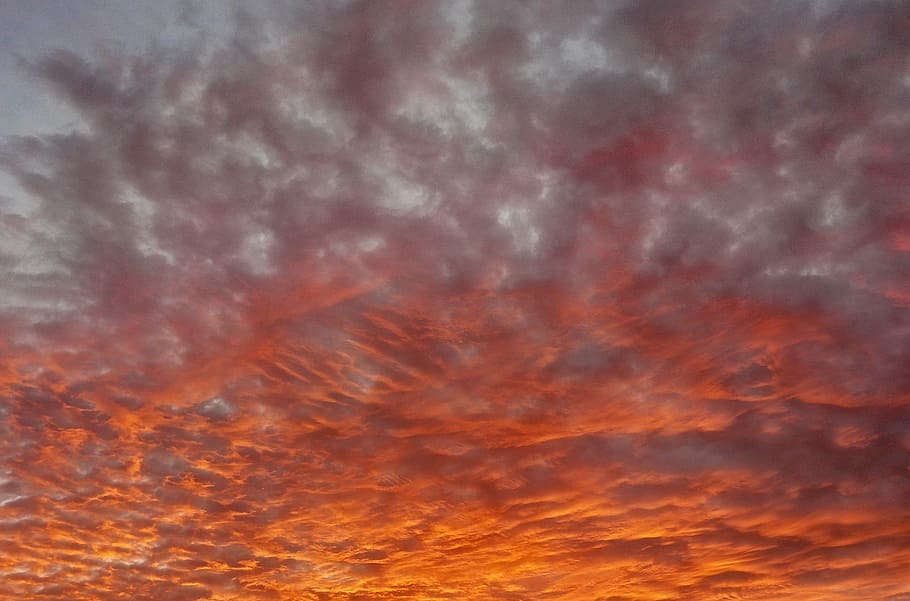 clouds, dawn, sunrise, contrast, red, scenery, space, view HD wallpaper