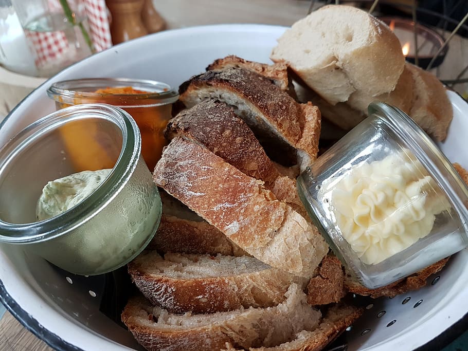 breadbasket, butter, roughage, delicious, food, eat, roll, baked goods HD wallpaper