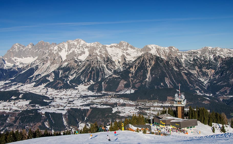 Planai, Schladming, Dachstein, Snow, ski slope, mountains, alpine, HD wallpaper