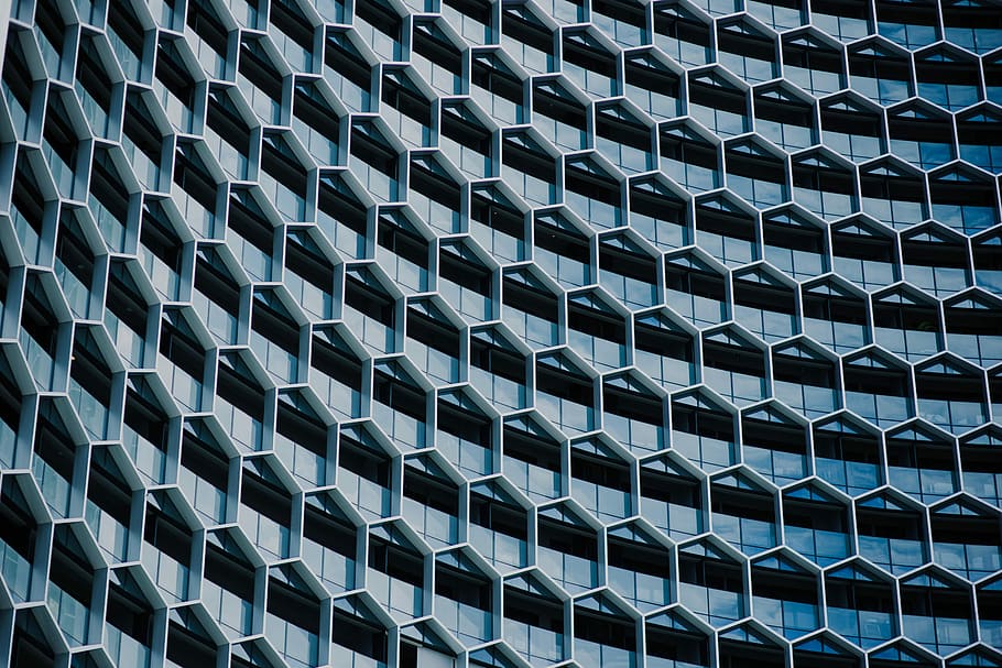 worm's-eye-view of white concrete building, untitled, full frame HD wallpaper
