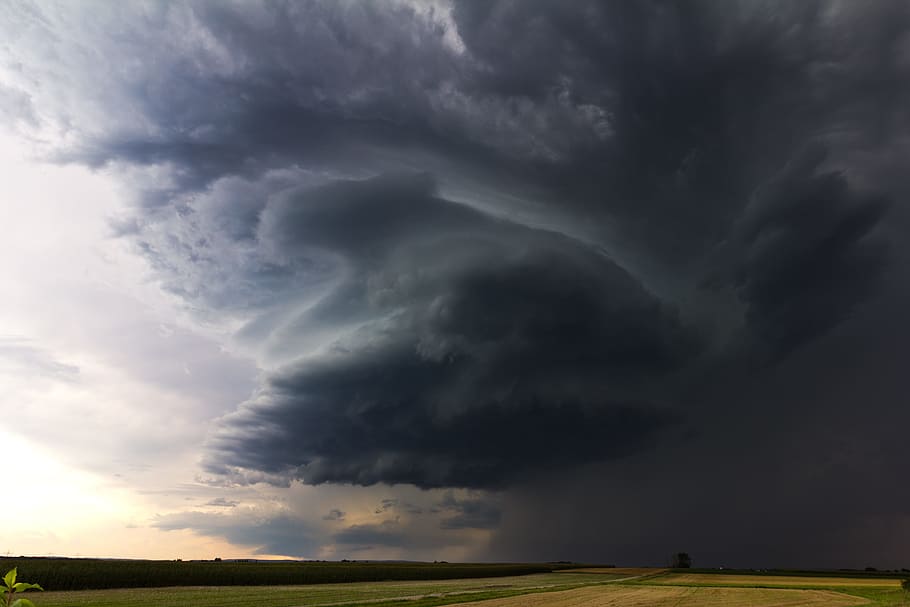 super cell, germany, storm, forward, storm hunting, clouds, HD wallpaper