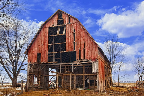 barn, rustic, barns, ohio, digital art, rural, scenic, country HD wallpaper