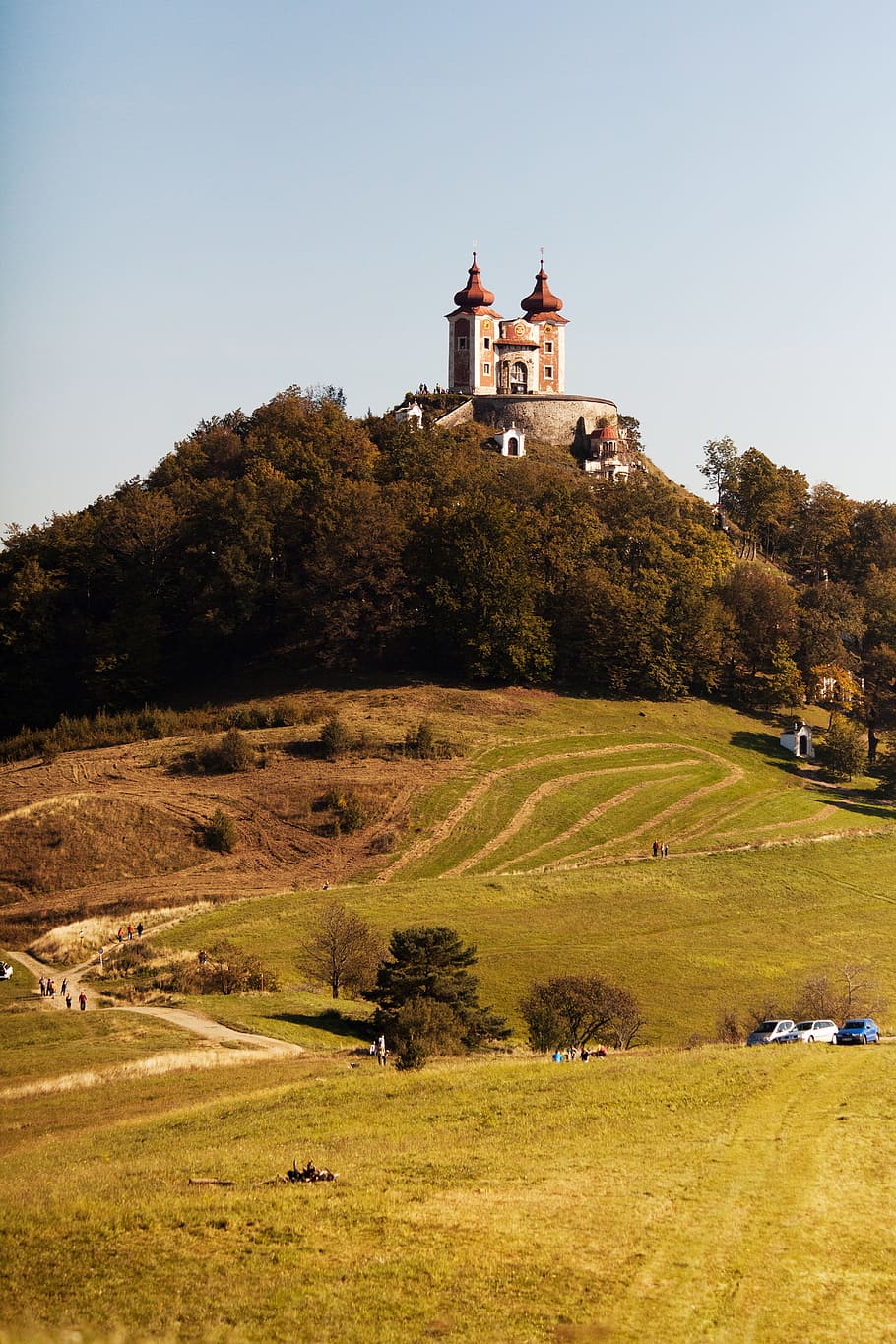 banská štiavnica, calvary, unesco, autumn, slovakia, church, HD wallpaper