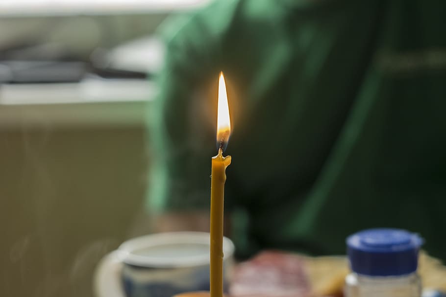 candle, fire, flame, celebration, burning, fire - natural phenomenon HD wallpaper