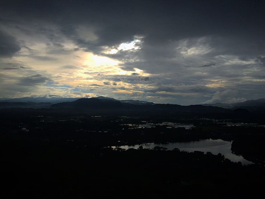 dark, sky, shadow, weather, tour, sunset, nature, the sun, travel HD wallpaper