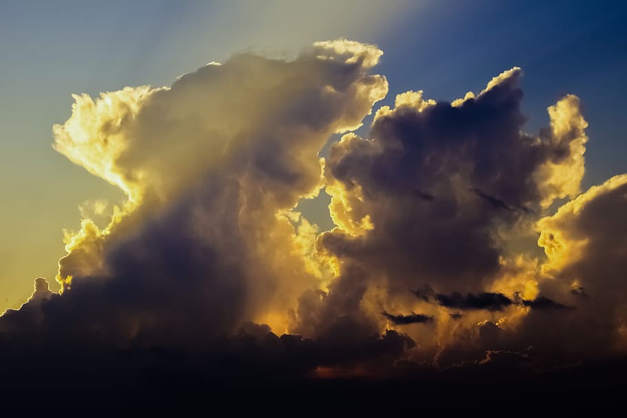 sky, clouds, sunset, afternoon, cloudy, autumn, dark, cloud - sky HD wallpaper